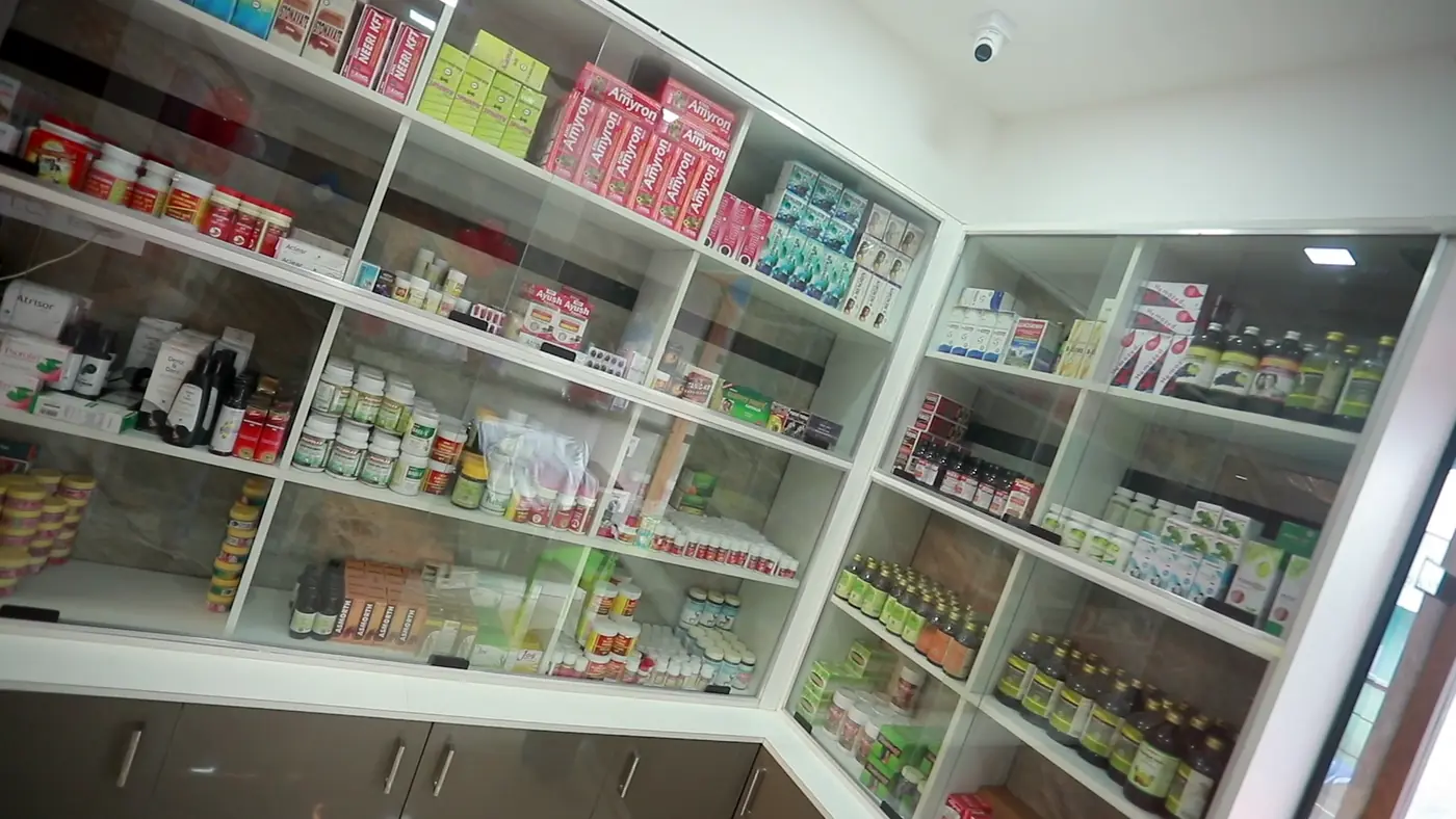 In-house pharmacy at Subash Clinic, Tirupur